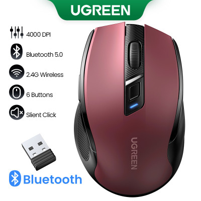 Маніпулятор миша бездротова UGREEN MU006 Ergonomic Wireless Mouse Red