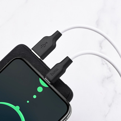 Кабель HOCO X21 Plus USB to Type-C 3A, 1m, silicone, silicone connectors, Black+White Кабель HOCO X21 Plus USB to Type-C 3A, 1m, silicone, silicone connectors, Black+White