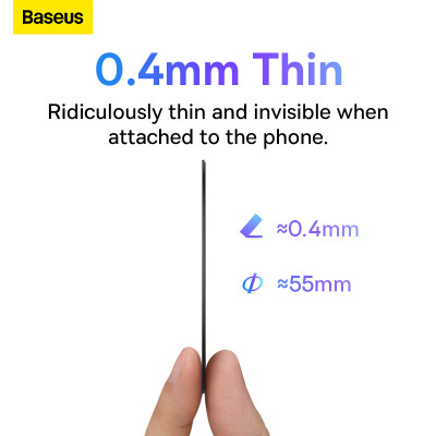 Пластина для магнітного тримача Baseus Halo Series Magnetic Metal Ring(2pcs/pack)Black Пластина для магнітного тримача Baseus Halo Series Magnetic Metal Ring(2pcs/pack)Black