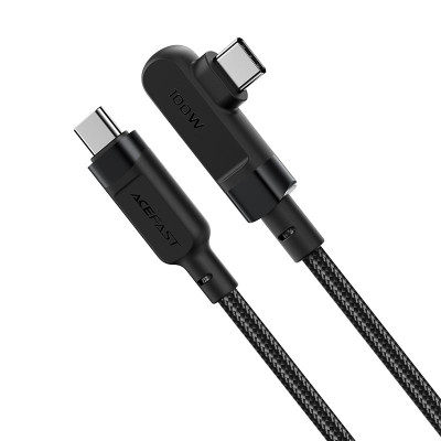 Кабель ACEFAST C5-03 USB-C to USB-C 100W right angled aluminum alloy 2m Black Кабель ACEFAST C5-03 USB-C to USB-C 100W right angled aluminum alloy 2m Black