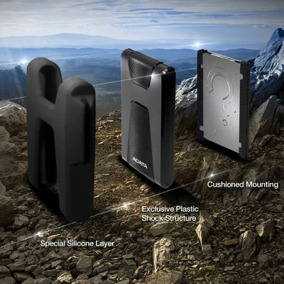 Зовнішній жорсткий диск PHD External 2.5'' ADATA USB 3.0 DashDrive Durable HD680 1TB Black Зовнішній жорсткий диск PHD External 2.5'' ADATA USB 3.0 DashDrive Durable HD680 1TB Black