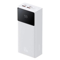 Зовнішній акумулятор Baseus Star-Lord Digital Display Fast Charging Power Bank 30000mAh 65W Moon White（With Simple Series Charging Cable USB to Type-C