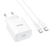 Мережевий зарядний пристрій HOCO C76A Pro Majestic single port PD30W charger set (Type-C to Type-C)(EU) White Мережевий зарядний пристрій HOCO C76A Pro Majestic single port PD30W charger set (Type-C to Type-C)(EU) White