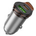 Автомобільний зарядний пристрій HOCO NZ16A Rigorous 43W dual port PD25W+QC3.0 car charger Metal Grey Автомобільний зарядний пристрій HOCO NZ16A Rigorous 43W dual port PD25W+QC3.0 car charger Metal Grey