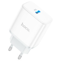 Мережевий зарядний пристрій HOCO C104A Stage single port PD20W charger White Мережевий зарядний пристрій HOCO C104A Stage single port PD20W charger White