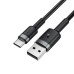Кабель ACEFAST C22-04, USB to Type-C, 3A, 1.2m, Nylon Braid, Aluminum Alloy + TPE connectors, Black Кабель ACEFAST C22-04, USB to Type-C, 3A, 1.2m, Nylon Braid, Aluminum Alloy + TPE connectors, Black