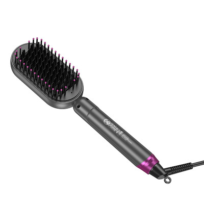 Гребінець для випрямлення волосся з цифровим дисплеєм HOCO HP44 Electric straightening hair comb with digital display(EU) Rose red