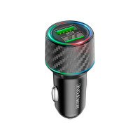 Автомобільний зарядний пристрій BOROFONE BZ21A Brilliant 36W dual port QC3.0 car charger Black Автомобільний зарядний пристрій BOROFONE BZ21A Brilliant 36W dual port QC3.0 car charger Black