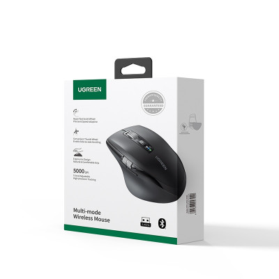 Маніпулятор миша бездротова UGREEN M751 Multi-mode Wireless Mouse Black