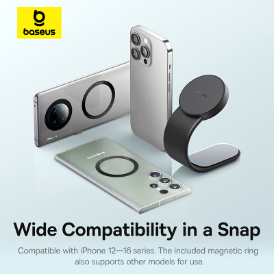 Автотримач для телефона Baseus PrimeTrip C02 Air Magnetic Car Mount Stick-on Type Cluster Black