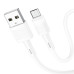 Кабель HOCO X83 USB to Micro 2.4A, 1m, PVC, PVC connectors, White Кабель HOCO X83 USB to Micro 2.4A, 1m, PVC, PVC connectors, White