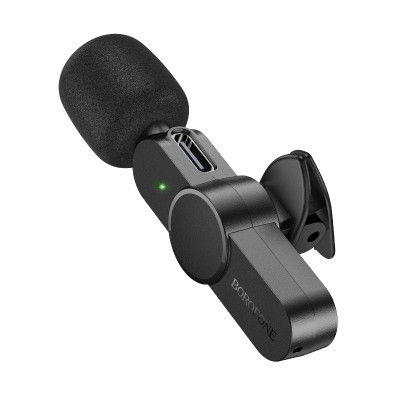 Бездротова мікрофонна система BOROFONE BFK12 Trophy lavalier (Type-C) Black