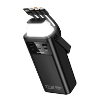 Зовнішній акумулятор BOROFONE BJ65 High 22.5W+PD20W+four-cables power bank(30000mAh) Black