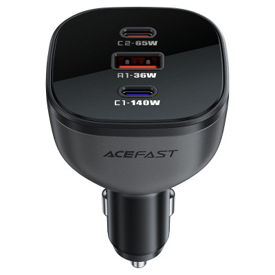 Автомобільний зарядний пристрій ACEFAST B14 165W (2*USB-C+USB-A) 3-port car charger Black