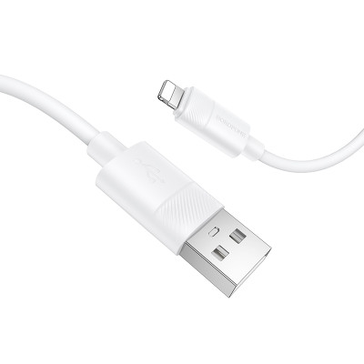 Кабель BOROFONE BX123 Leya silicone charging data cable iP White Кабель BOROFONE BX123 Leya silicone charging data cable iP White