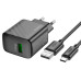 Мережевий зарядний пристрій з кабелем HOCO CS21A Rich single port QC3.0 charger set (Type-C)(EU) Black Мережевий зарядний пристрій з кабелем HOCO CS21A Rich single port QC3.0 charger set (Type-C)(EU) Black