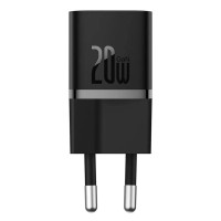Мережевий зарядний пристрій Baseus GaN5 Fast Charger(mini) 1C 20W EU Black Мережевий зарядний пристрій Baseus GaN5 Fast Charger(mini) 1C 20W EU Black