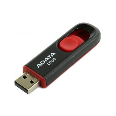 Флеш-накопичувач ADATA USB 2.0 C008 64Gb Black/Red