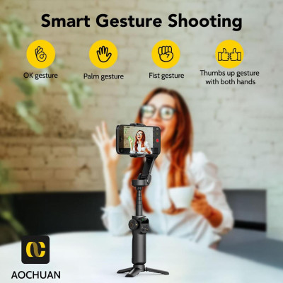 Триосьовий стабілізатор AOCHUAN Professional Gimbal Stabilizer for Smartphone Smart X2 Чорний Триосьовий стабілізатор AOCHUAN Professional Gimbal Stabilizer for Smartphone Smart X2 Чорний