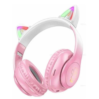 Бездротові накладні навушники HOCO W42 Cat ears BT headphones Cherry Blossom Бездротові накладні навушники HOCO W42 Cat ears BT headphones Cherry Blossom