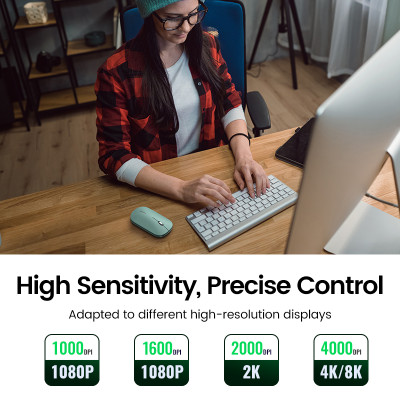 Маніпулятор миша бездротова UGREEN MU001 Portable Wireless Mouse Green