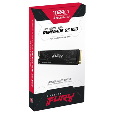 Накопичувач SSD M.2 Kingston FURY Renegade G5 1TB 2280 NVMe PCIe Gen 5.0 x4 3D TLC