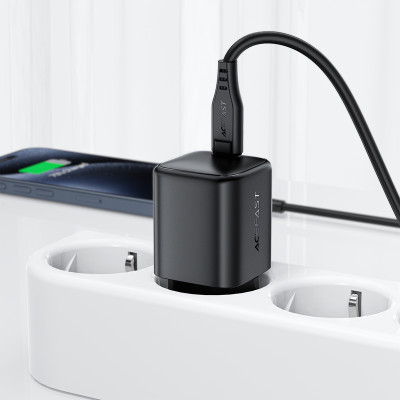 Мережевий зарядний пристрій ACEFAST A134 PD67W mini GaN USB-C fast charger Black
