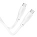 Кабель HOCO X93 Type-C to Type-C 240W, 1m, TPE, TPE connectors, White