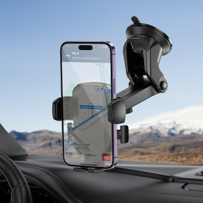 Автотримач для телефона HOCO H65 Gamble one-button car holder(center console) Black