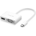 USB-хаб UGREEN USB Type C to HDMI + VGA Converter (White)