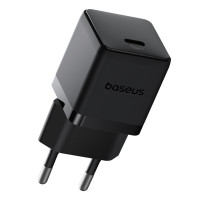 Мережевий зарядний пристрій з кабелем Baseus Palm Fast Charger 1C 20W EU Cosmic Black  set USB-C to iP 20W 1m