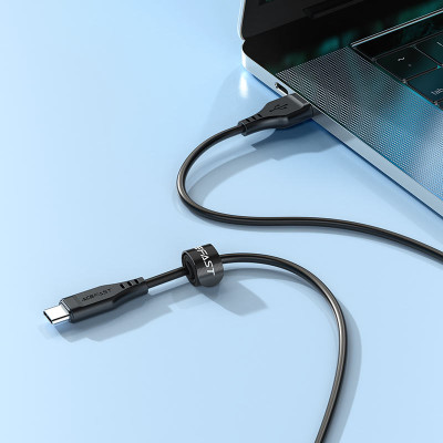 Кабель ACEFAST C3-04 USB to Type-C 3A, 1.2m, TPE, TPE connectors, Black Кабель ACEFAST C3-04 USB to Type-C 3A, 1.2m, TPE, TPE connectors, Black