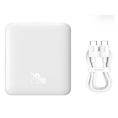 Зовнішній акумулятор Baseus Magnetic Mini Air Wireless Fast Charge Power Bank 10000mAh 20W Stellar White(With Simple Charging Cable Type-C to Type- Зовнішній акумулятор Baseus Magnetic Mini Air Wireless Fast Charge Power Bank 10000mAh 20W Stellar White(With Simple Charging Cable Type-C to Type-