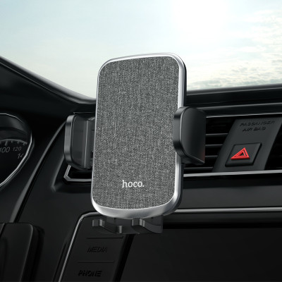 Автотримач для телефона HOCO CA94 Polaris push-type air outlet car holder Black