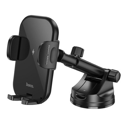 Автотримач для телефона з БЗП HOCO HW5 Journey wireless fast charging car holder(center console) Black Автотримач для телефона з БЗП HOCO HW5 Journey wireless fast charging car holder(center console) Black