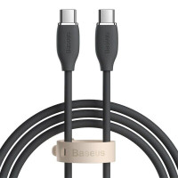 Кабель Baseus Jelly Liquid Silica Gel Fast Charging Data Cable Type-C to Type-C 100W 1.2m Black Кабель Baseus Jelly Liquid Silica Gel Fast Charging Data Cable Type-C to Type-C 100W 1.2m Black