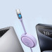 Кабель Baseus Free2Draw Mini Retractable Charging Cable Type-C to Type-C 100W 1m Nebula Purple Кабель Baseus Free2Draw Mini Retractable Charging Cable Type-C to Type-C 100W 1m Nebula Purple