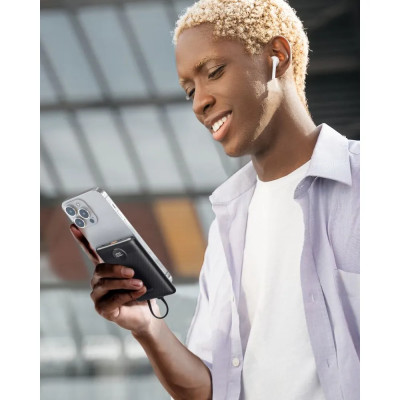 Внешний аккумулятор VEGER 10000 mAh with built-in cables Type C / Lightning PD QC3.0 2A 22,5W C11 (W1170) black