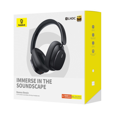 Бездротові накладні навушники Baseus Bowie H1 Pro Noise-Cancellation Wireless Headphones Cluster Black