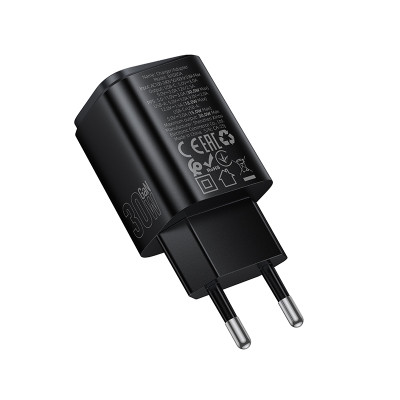 Мережевий зарядний пристрій BOROFONE BAS85A Star PD30W+QC3.0 charger (EU) Black Мережевий зарядний пристрій BOROFONE BAS85A Star PD30W+QC3.0 charger (EU) Black
