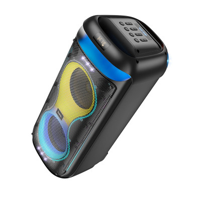 Портативна колонка HOCO HA13 Max Ramon outdoor BT speaker with two wireless microphones Black