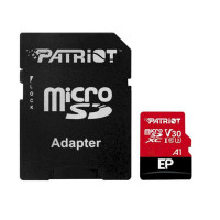 Карта пам'яті microSDXC (UHS-1 U3) Patriot EP Series 1Тb class 10 V30 (R-100MB/s, W-80MB/s) (adapter SD)