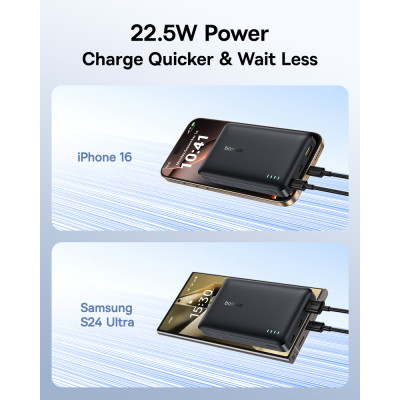 Зовнішній акумулятор Baseus EnerFill FP21 Power Bank 10000mAh 22.5W Cosmic Black (Includes Simple Type-C to Type-C Cable 20V/3A 30cm Black)