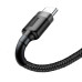 Кабель Baseus Cafule Cable USB For Type-C 3A 2m Gray+Black Кабель Baseus Cafule Cable USB For Type-C 3A 2m Gray+Black