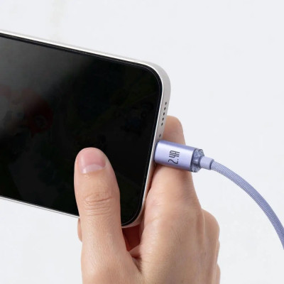 Кабель Baseus Crystal Shine Series Fast Charging Data Cable USB to iP 2.4A 1.2m Purple Кабель Baseus Crystal Shine Series Fast Charging Data Cable USB to iP 2.4A 1.2m Purple