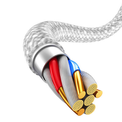 Кабель Baseus Dynamic Series Fast Charging Data Cable USB to iP 2.4A 2m White