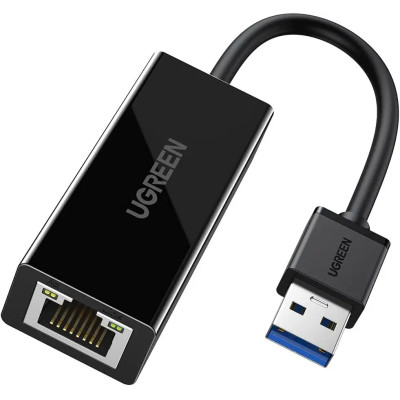 Адаптер UGREEN USB 3.0 Gigabit Ethernet Adapter (Black) Адаптер UGREEN USB 3.0 Gigabit Ethernet Adapter (Black)