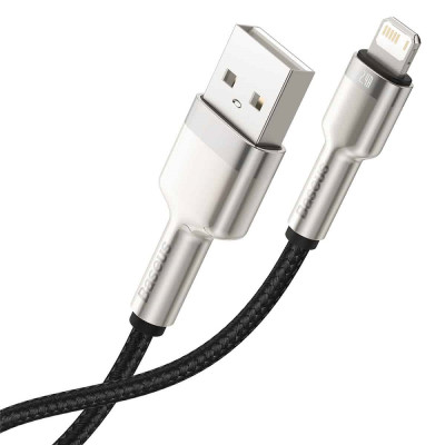 Кабель Baseus Cafule Series Metal Data Cable USB to IP 2.4A 2m Black Кабель Baseus Cafule Series Metal Data Cable USB to IP 2.4A 2m Black