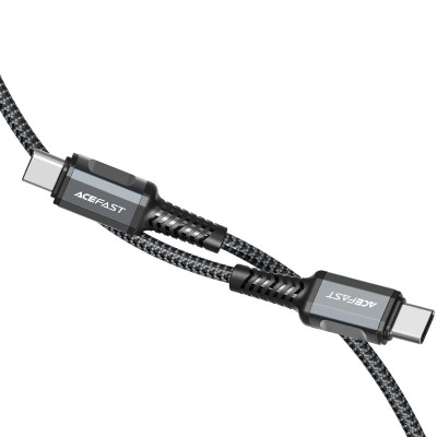 Кабель ACEFAST C1-03 Type-C to Type-C 3A, 1.2m, nylon, aluminum connectors, Black Кабель ACEFAST C1-03 Type-C to Type-C 3A, 1.2m, nylon, aluminum connectors, Black