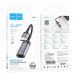 Кабель-перехідник HOCO UA26 USB ethernet adapter(100 Mbps) Metal Gray